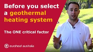 The one critical factor before you select a geothermal heating system  Hydronic heating and cooling [upl. by Owain]