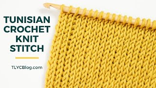 How To  Tunisian Knit Stitch BEGINNER STITCH PATTERN  TUTORIAL Crochet that looks like knitting [upl. by Yelyah]