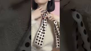 How To Tie a Headscarf  Gilrs Necktie  Tie A Trending Scarf scarffashion cashmerescarf duet [upl. by Lenno]