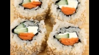 How To Make Sushi  Philadelphia Rolls [upl. by Yuzik]