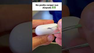 Cómo arreglar el puerto de carga de unos Airpods con un simple truco shorts apple airpods ios [upl. by Easton]