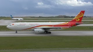 Hainan A330243 B6088 Close Up Taxi and Takeoff from Calgary Airport ᴴᴰ [upl. by Bathulda]