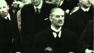 Neville Chamberlain returns from Germany with the Munich Agreement [upl. by Humpage]