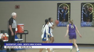 QC Girls High School Basketball North Scott Davenport North dominate Bettendorf takes narrow win [upl. by Sidoon]