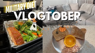 DAY 1 OF THE MILITARY DIET CHALLENGE 😛    VLOGTOBER 2024 [upl. by Htor]