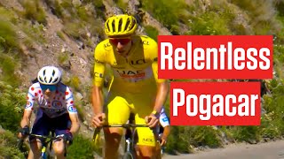 Tadej Pogacar Onslaught Jonas Vingegaard Struggles In Tour de France 2024 [upl. by Male]