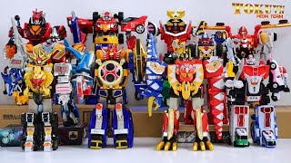 All Super Sentai NewGen Main DX Gattai Robo 2001  2010 スーパー戦隊ロボ 2001  2010 [upl. by Analla552]