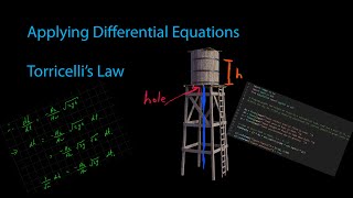 Modelling with differential equations  Torricellis Law [upl. by Anchie]