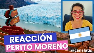 ESPAÑOLA REACCIONA 🇦🇷 GLACIAR PERITO MORENO🏔 maravilla oculta de Argentina [upl. by Artamas]