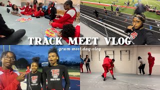 vlog high school track meet  grwm meet day races [upl. by Nahsar376]