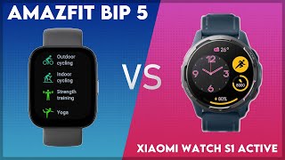 Amazfit Bip 5 vs Xiaomi Watch S1 Active Comparison [upl. by Winthrop]