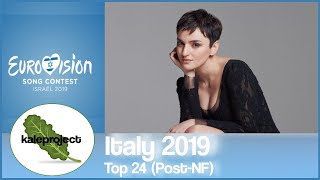 Italy ESC Selection Festival Di Sanremo 2019 Top 24 With Comments After Show [upl. by Nosrak437]