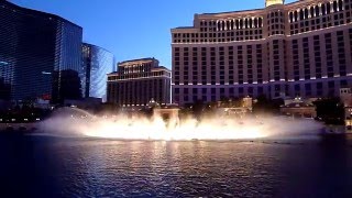 Bellagio Fountains in HD  Andrea Bocelli [upl. by Asyen]