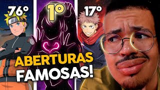 🏆 TOP 100 ABERTURAS de ANIME MAIS POPULARES de TODAS  React [upl. by Ttirrej537]