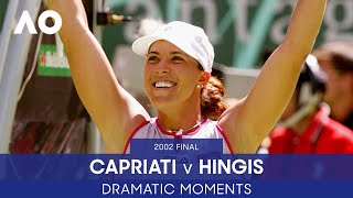 Capriati Saves FOUR Championship Points to Win  Capriati v Hingis  Australian Open 2002 Final [upl. by Ifen]