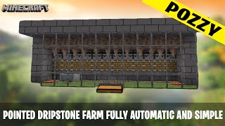 Dripstone farm Minecraft simple and fully Automatic javabedrockPE 117 Infinite Pointed Dripstone [upl. by Repsac825]