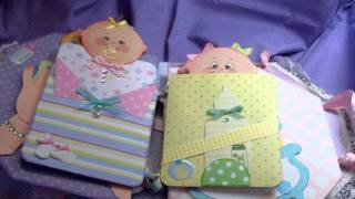 CRICUT Baby Mini Album Diaper Bag Scrapbooking Peachy Keen Stamps [upl. by Riegel]