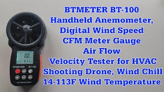 Anemometer BT100 Air flow MPH CFM HVAC  JoeteckTips [upl. by Enitsenre]