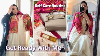 SELF CARE Routine Get READY With Me For Birthday Party 🧡 [upl. by Lebana56]