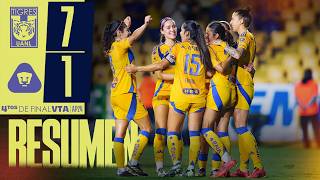 📹 El Resumen Femenil  Tigres 71 Pumas Femenil  Cuartos de Final Vuelta  Apertura 2024 [upl. by Conlan]