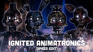 FNaF Speed Edit Making Ignited FNAF PLUS Animatronics Part 1 [upl. by Acira]