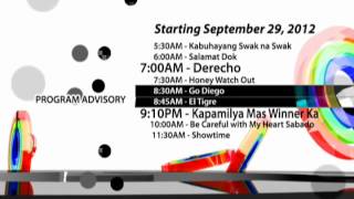 ABSCBN Iloilo  Program Advisory for September 29 [upl. by Anitsirc]