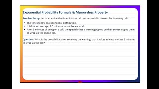 Using the Exponential Distribution Formula and Understanding the Memoryless Property [upl. by Tema]