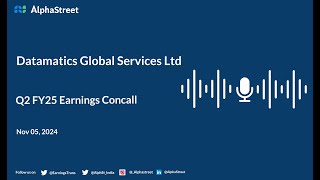 Datamatics Global Services Ltd Q2 FY202425 Earnings Conference Call [upl. by Elades679]