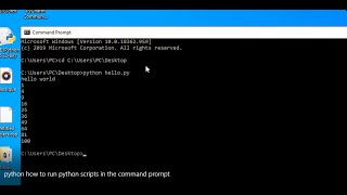 How To Run Python Scripts With The Command Prompt [upl. by Baumann]