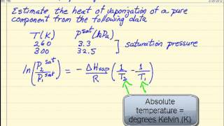 Heat of Vaporization ClausiusClapeyron [upl. by Barbuto]