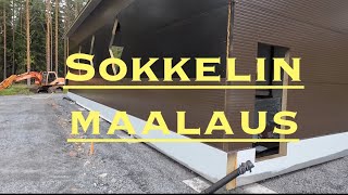 Sokkelin maalaus  Halliprojekti OSA 15 [upl. by Alyled]