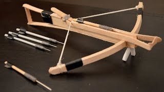 How to Make an Awesome Mini Toothpick CROSSBOW 🏹 [upl. by Nnel188]