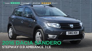 2016 DACIA SANDERO STEPWAY 09 AMBIANCE TCE [upl. by Enilorac]