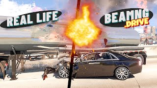 Accidents Based on Real Events on BeamNGDrive 8  Real Life  Flashbacks [upl. by Ahsienor]