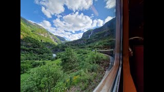 The Flåm Railway Flåmsbana  Worlds most beautiful train journey [upl. by Assenad]