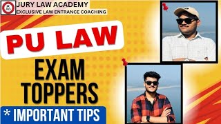 PU LAW ENTRANCE EXAM TOPPERS 2024 pu 3 year law entrance exam [upl. by Eillime258]