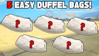 Top 5 Easiest Duffel Bags To Get In GTA 5 Online [upl. by Adamina701]