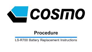 LSR700 Battery Replacement Procedure [upl. by Shari]