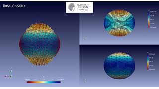 Damped oscillating droplet [upl. by Iffar]