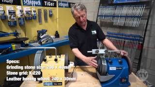 Scheppach TiGer2000s Sharpening and Honing System  Toolstop DEMO [upl. by Hasin]