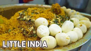 INDIAN FOOD Feast  Famous BRIYANI at Singapores Little India [upl. by Ronnoc45]