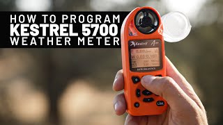 Kestrel 5700 Elite Weather Meter  Overview amp Programing [upl. by Leoline]