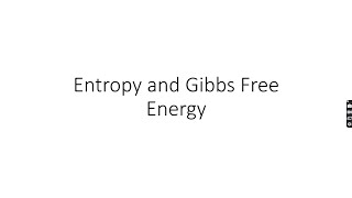 ALevel Chemistry Entropy and Gibbs Free Energy Part 1 [upl. by Aratehs]