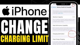 HOW TO CHANGE CHARGING LIMIT ON IPHONE IOS 18 2024 [upl. by Lyrac952]