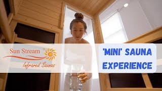 Sun Stream Evolve Mini Infrared Sauna Experience [upl. by Ahsirpac611]