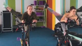 Cycling Instructor Teaches Wild Moves [upl. by Aleahc]