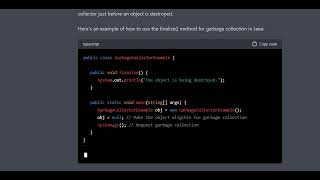 Garbage Collection in Java finalize method example [upl. by Annatnom]