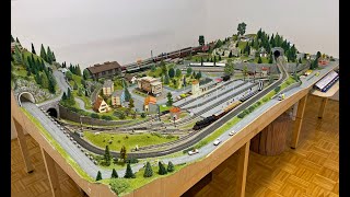 Model Train Traffic on Märklin H0 Layout [upl. by Adnohrahs]