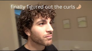 mens life changing curly hair styling routine [upl. by Sedrul829]