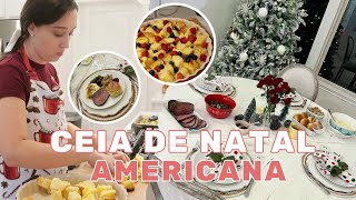 COMO É UMA CEIA DE NATAL NOS EUA 🇺🇸 RECEITAS TIPICAS [upl. by Geller]